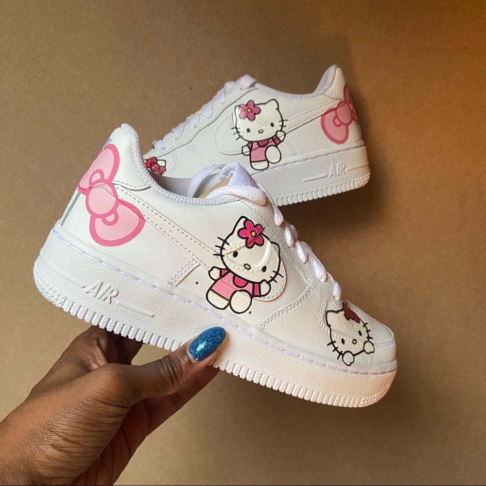 Custom Hello Kitty Air Force 1s - Picture 3 of 3